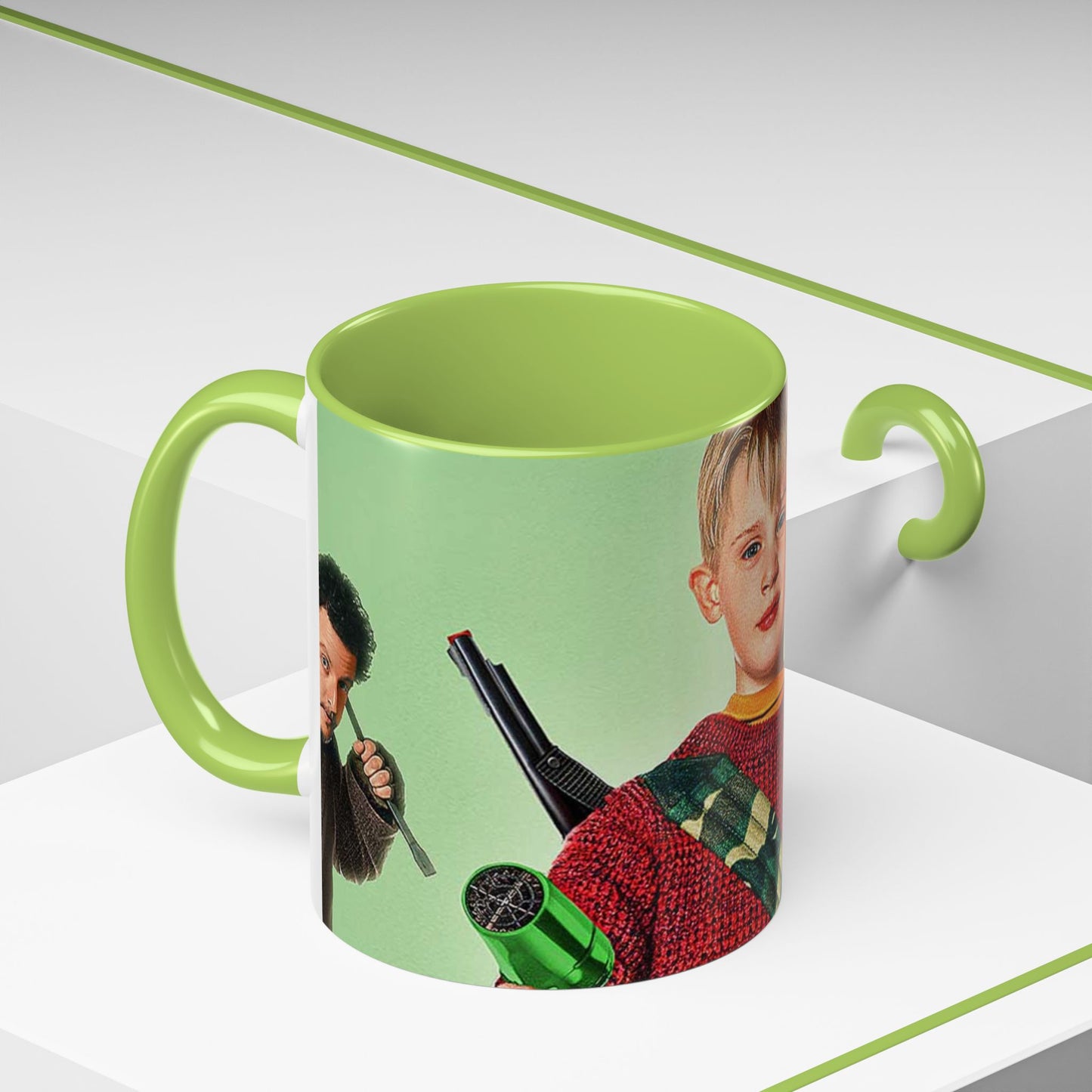 Tazza Mamma ho perso l'aereo -Home Alone Movie Mug — Macaulay Culkin Kevin & Wet Bandits Holiday Coffee Mug (11/15oz)