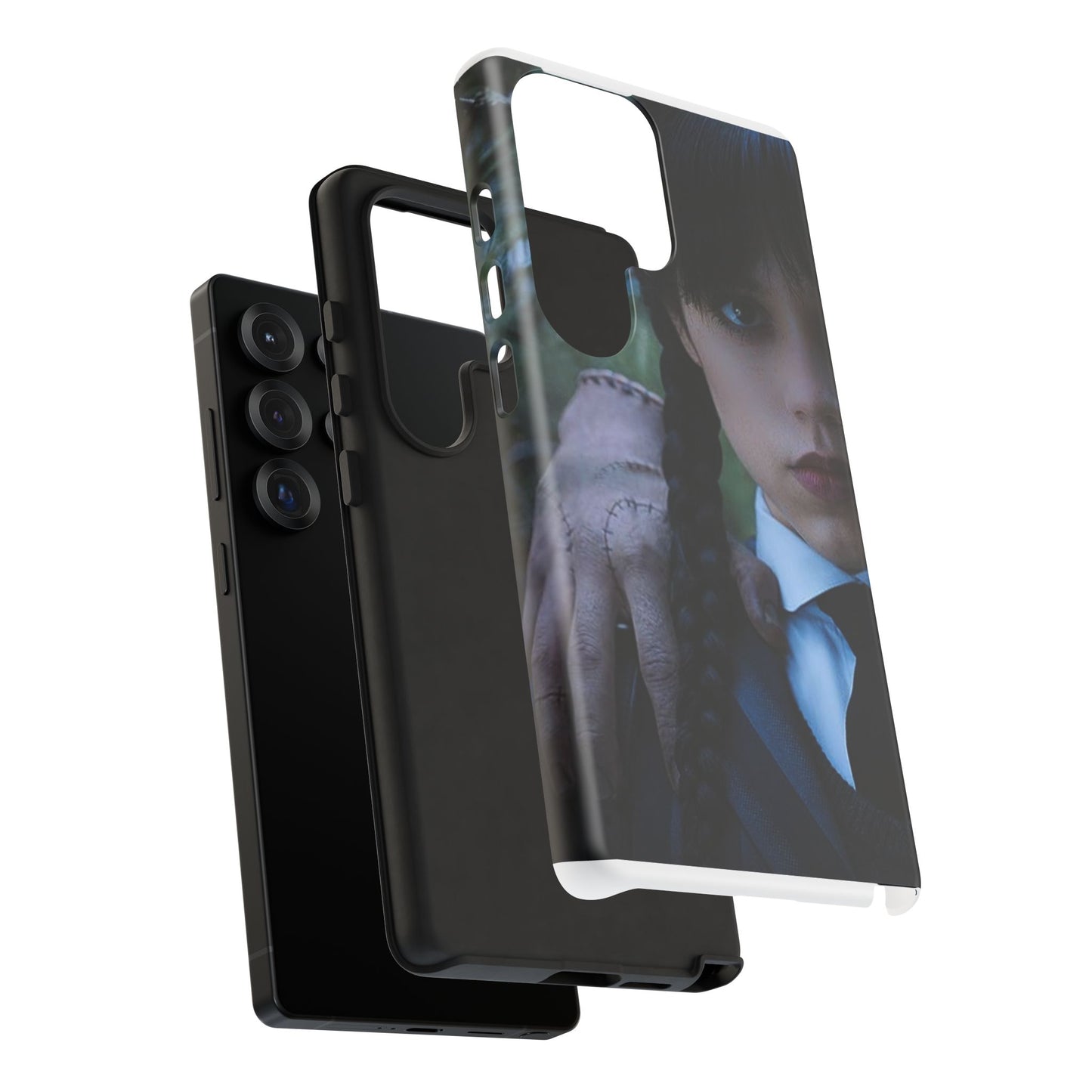 Mercoledì - Gothic Schoolgirl Phone Case — Dark Portrait Protective Tough Case