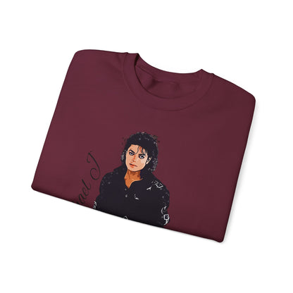 Felpa Michael J - Graphic Crewneck Sweatshirt — Retro Pop Icon Portrait