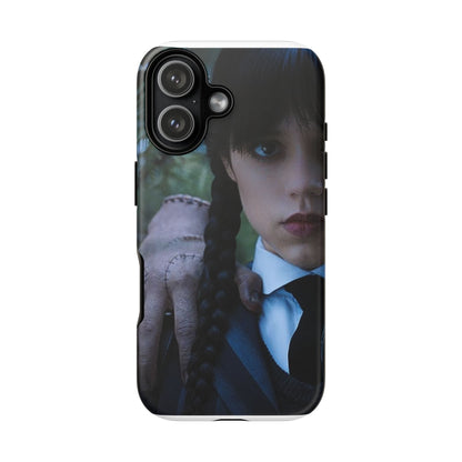 Mercoledì - Gothic Schoolgirl Phone Case — Dark Portrait Protective Tough Case