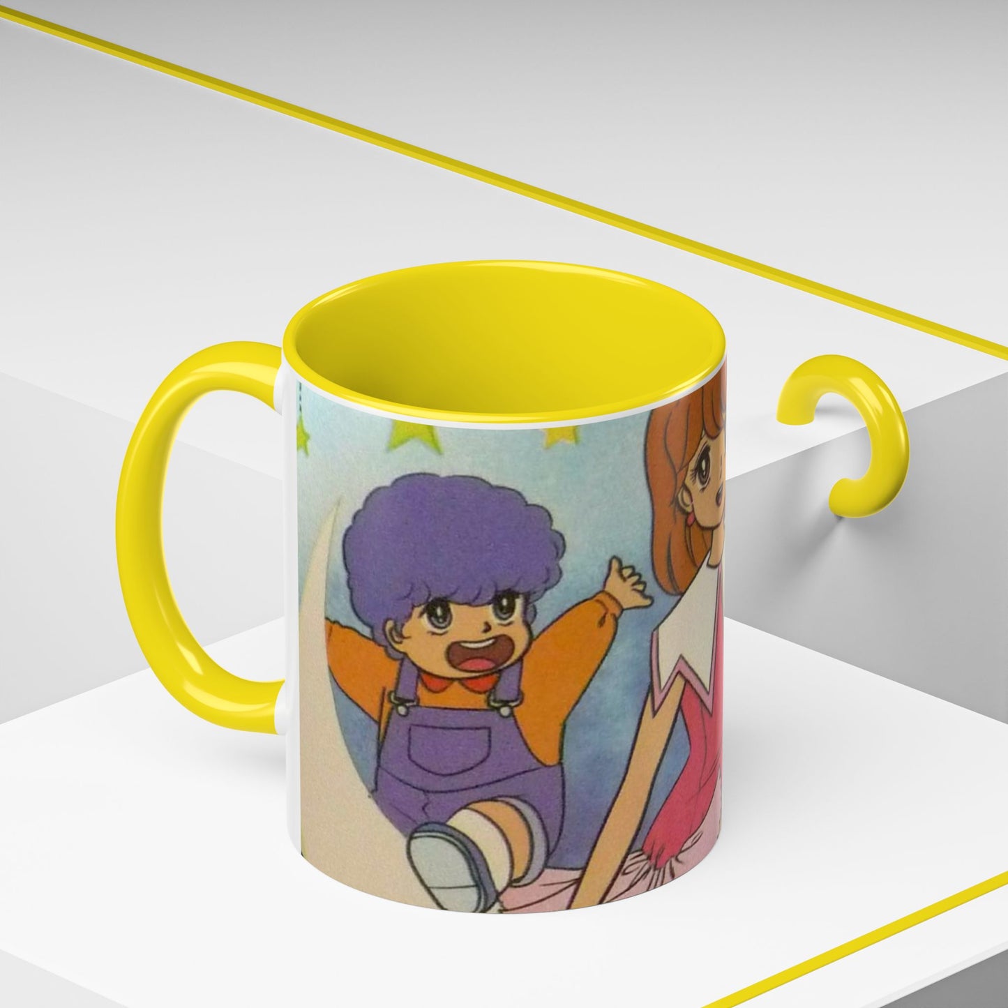 Tazza Kiss me Licia-Kawaii Girl & Cat Accent Coffee Mug – Cute Anime Retro Illustration (11/15oz)