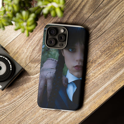 Mercoledì - Gothic Schoolgirl Phone Case — Dark Portrait Protective Tough Case