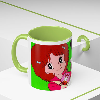 Spank tenero ribacuori Tazza — Whimsical Girl & Bunny Accent Coffee Mug