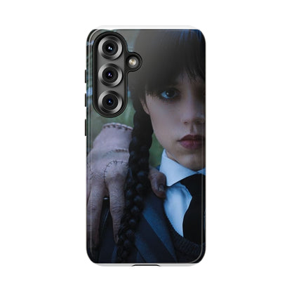 Mercoledì - Gothic Schoolgirl Phone Case — Dark Portrait Protective Tough Case