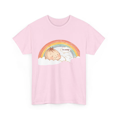 T-Shirt Premom Rainbow Baby I'M Coming