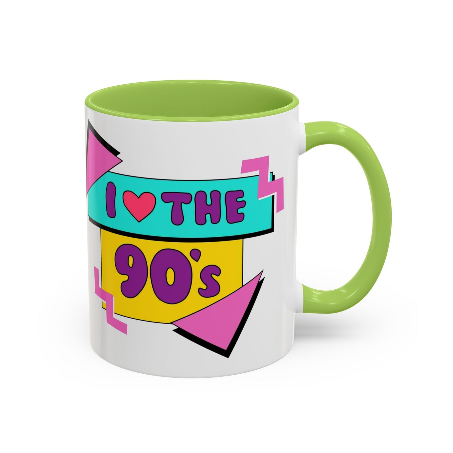 Tazza "I Love The 90s" Accent Coffee Mug — Retro 90s Nostalgia Ceramic Mug