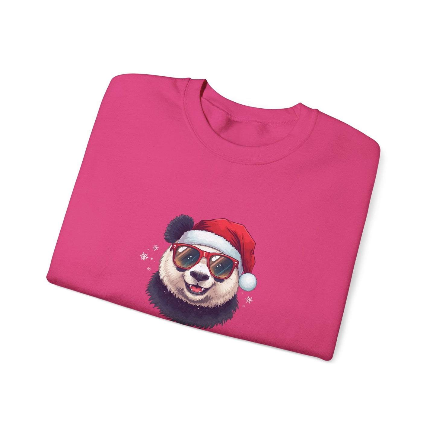 Felpa con buffo Panda natalizio Unisex | Regalo di Natale, Abbigliamento per le feste, Capi essenziali comodi, Girocollo unisex, Felpa carina