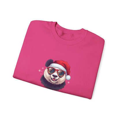 Felpa con buffo Panda natalizio Unisex | Regalo di Natale, Abbigliamento per le feste, Capi essenziali comodi, Girocollo unisex, Felpa carina