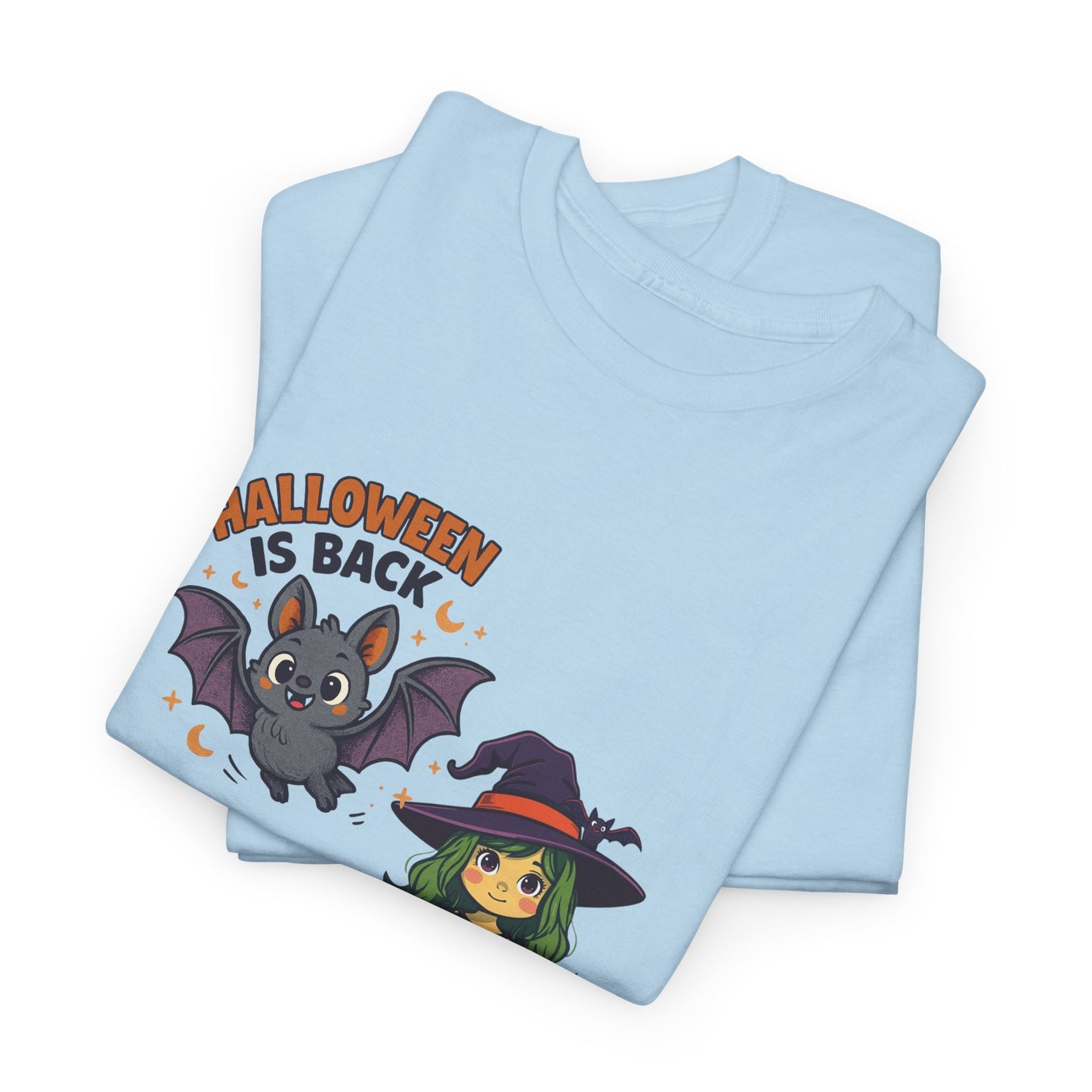 Maglietta strega di Halloween - Maglietta unisex in cotone pesante, Maglietta da strega carina, Maglietta con costume di Halloween, Abbigliamento spettrale, Maglietta "Dolcetto o scherzetto"