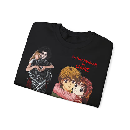 Felpa Unisex anni 90 Anime Collage Crewneck Sweatshirt — Retro Romance & Gothic Art Graphic