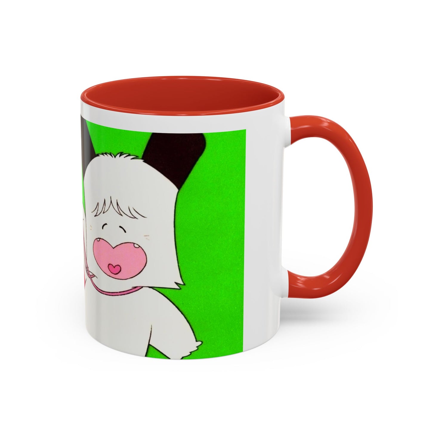 Spank tenero ribacuori Tazza — Whimsical Girl & Bunny Accent Coffee Mug