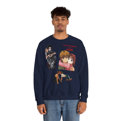 Felpa Unisex anni 90 Anime Collage Crewneck Sweatshirt — Retro Romance & Gothic Art Graphic