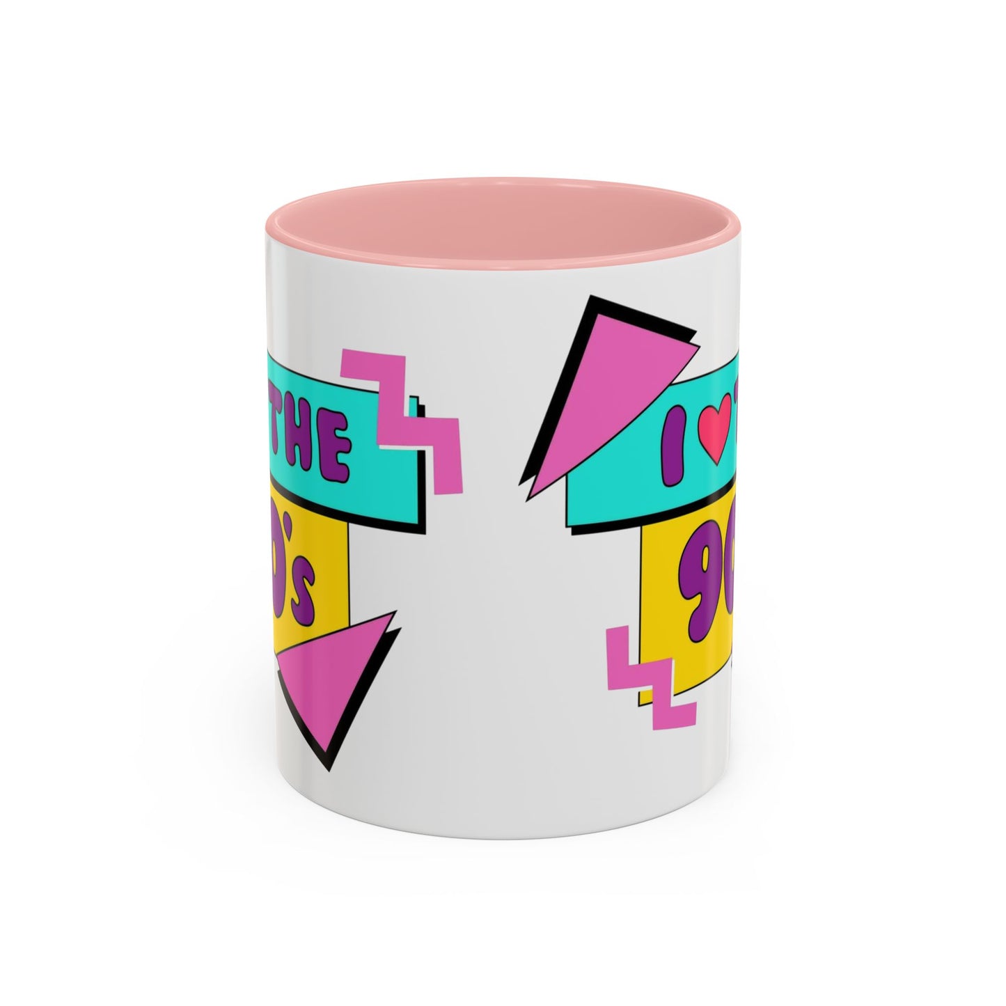 Tazza "I Love The 90s" Accent Coffee Mug — Retro 90s Nostalgia Ceramic Mug