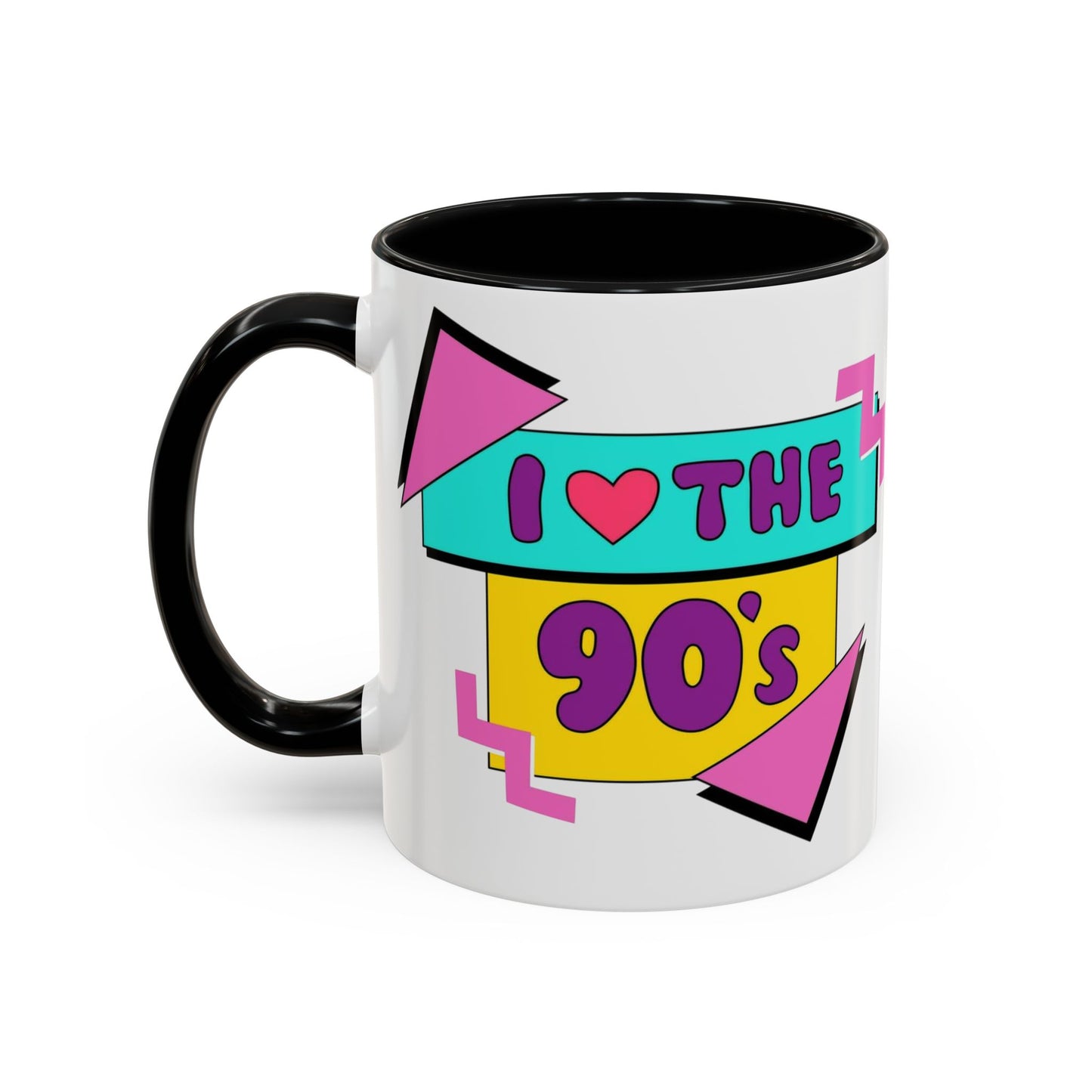 Tazza "I Love The 90s" Accent Coffee Mug — Retro 90s Nostalgia Ceramic Mug