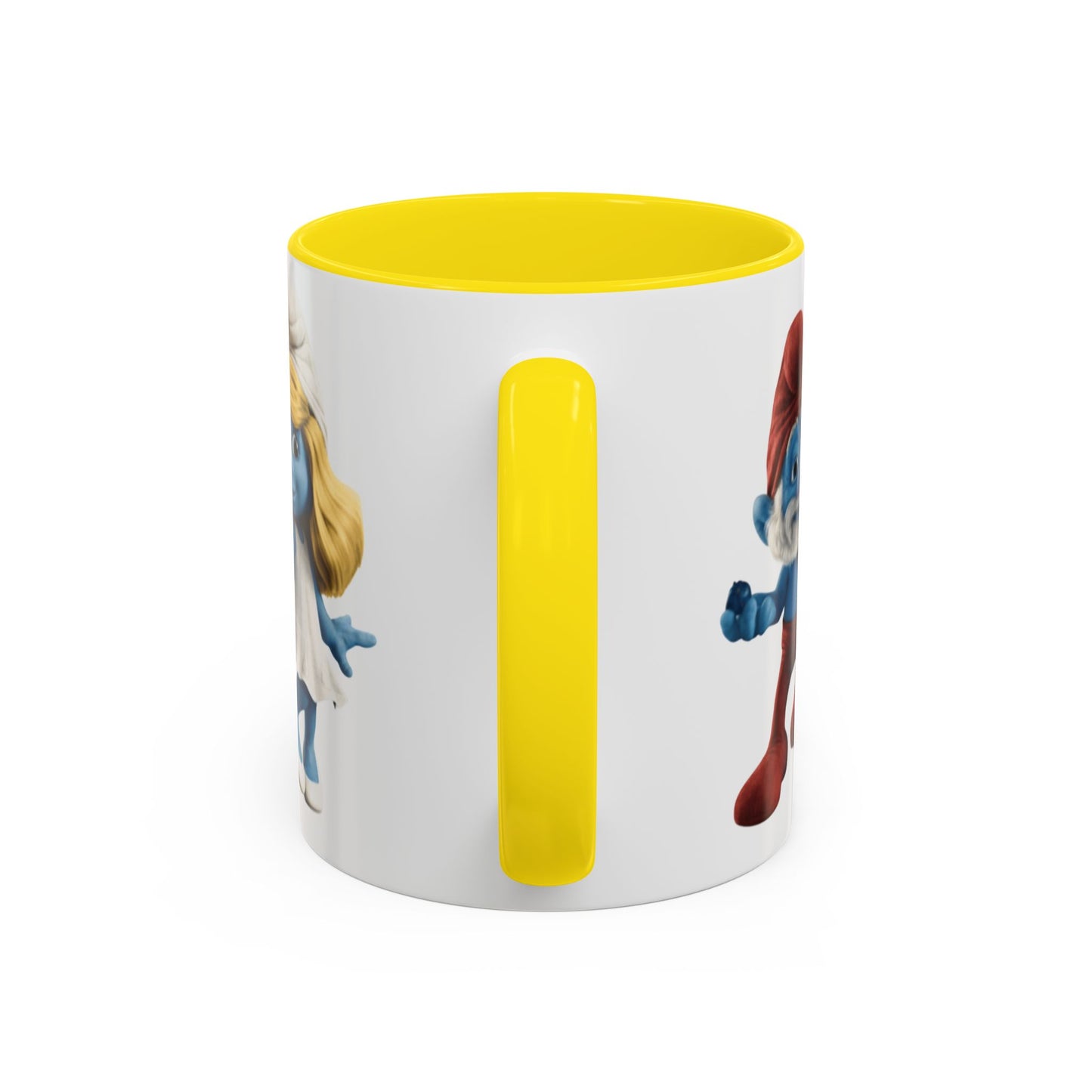 TAZZA PUFFI 3D - Smurf Characters Accent Coffee Mug (11/15oz) — Blue Cartoon Family Coffee Cup