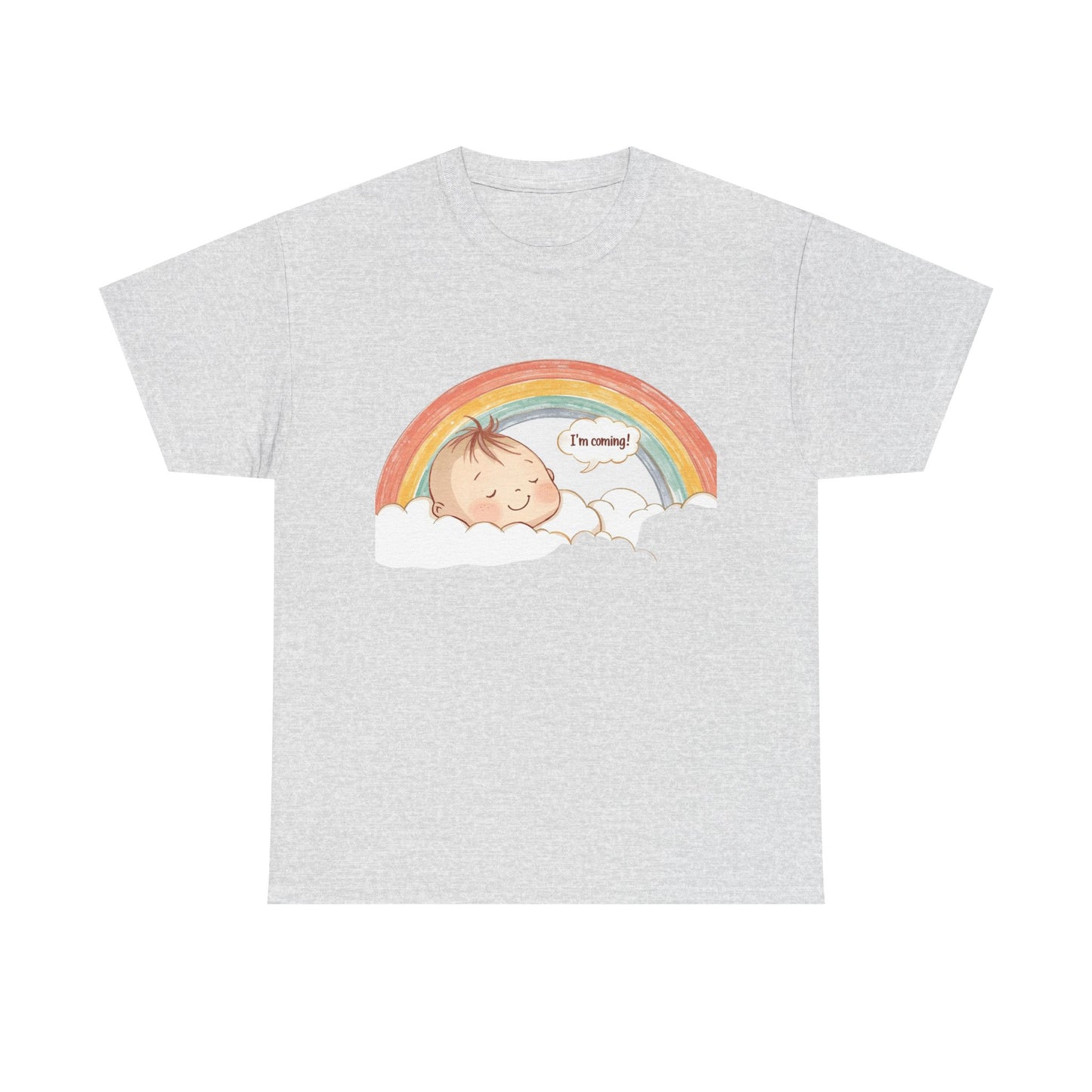 T-Shirt Premom Rainbow Baby I'M Coming