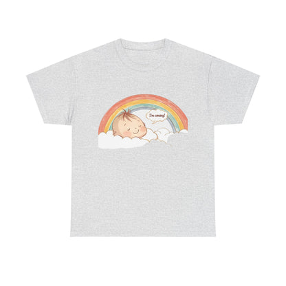 T-Shirt Premom Rainbow Baby I'M Coming