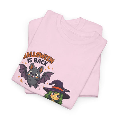 Maglietta strega di Halloween - Maglietta unisex in cotone pesante, Maglietta da strega carina, Maglietta con costume di Halloween, Abbigliamento spettrale, Maglietta "Dolcetto o scherzetto"