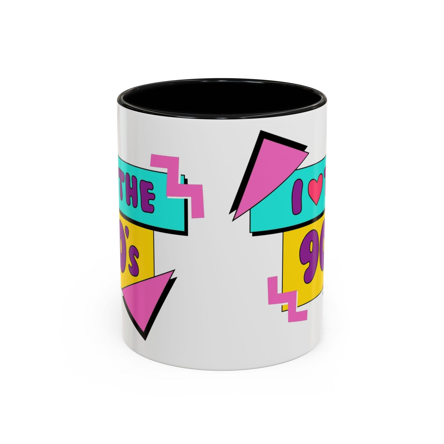 Tazza "I Love The 90s" Accent Coffee Mug — Retro 90s Nostalgia Ceramic Mug