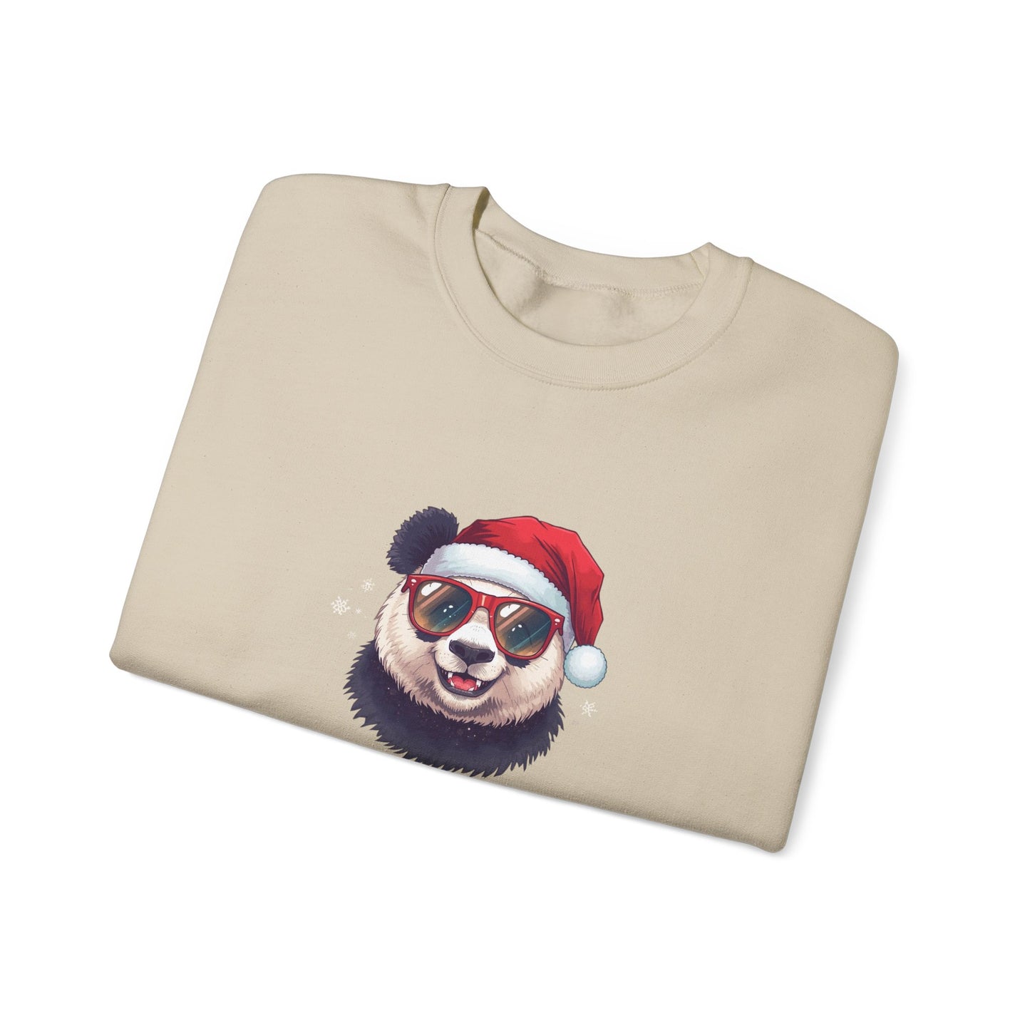 Felpa con buffo Panda natalizio Unisex | Regalo di Natale, Abbigliamento per le feste, Capi essenziali comodi, Girocollo unisex, Felpa carina