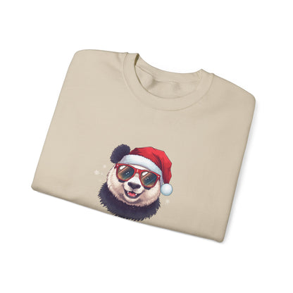 Felpa con buffo Panda natalizio Unisex | Regalo di Natale, Abbigliamento per le feste, Capi essenziali comodi, Girocollo unisex, Felpa carina