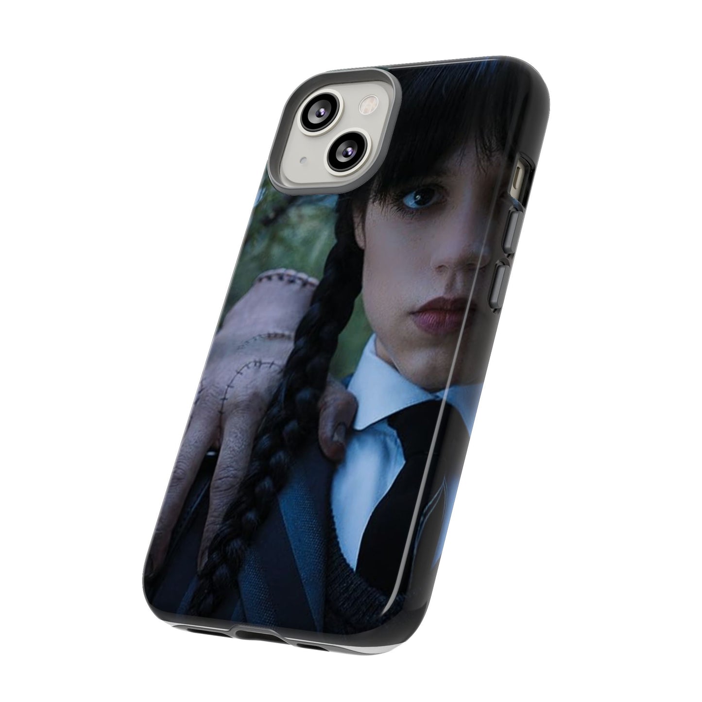 Mercoledì - Gothic Schoolgirl Phone Case — Dark Portrait Protective Tough Case
