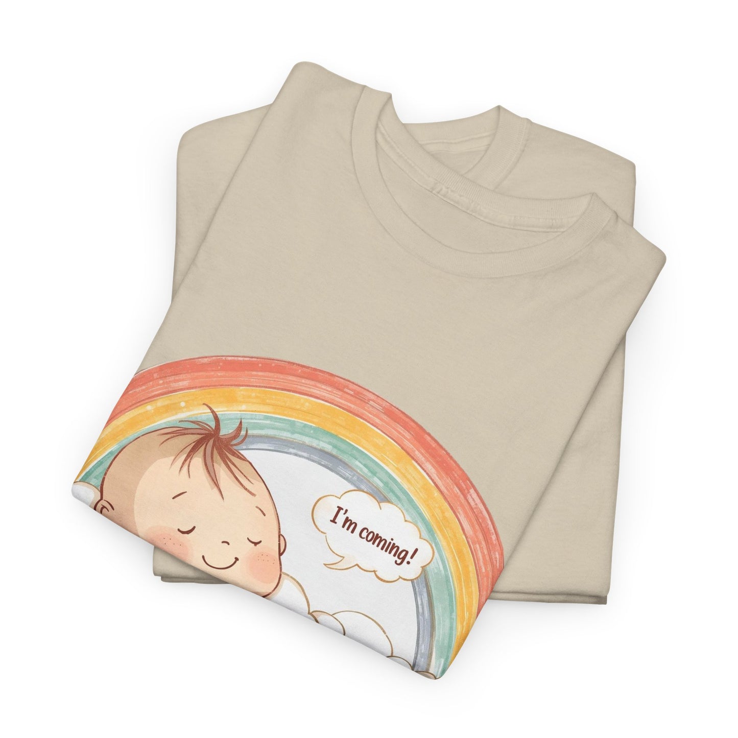 T-Shirt Premom Rainbow Baby I'M Coming