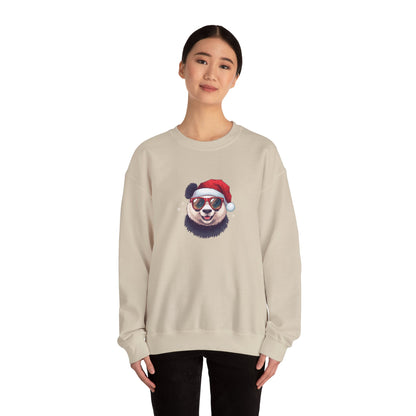 Felpa con buffo Panda natalizio Unisex | Regalo di Natale, Abbigliamento per le feste, Capi essenziali comodi, Girocollo unisex, Felpa carina