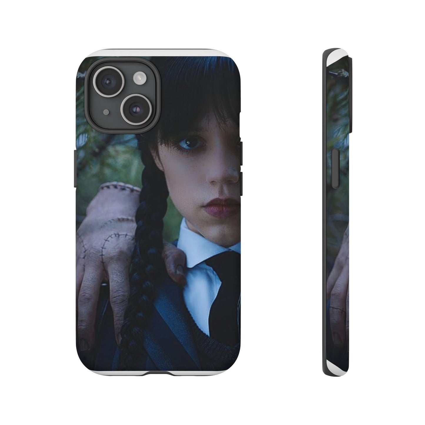 Mercoledì - Gothic Schoolgirl Phone Case — Dark Portrait Protective Tough Case