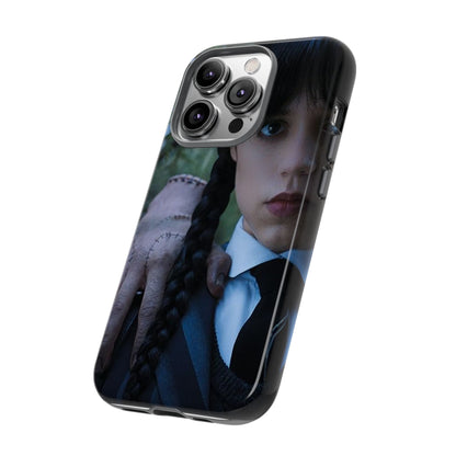 Mercoledì - Gothic Schoolgirl Phone Case — Dark Portrait Protective Tough Case