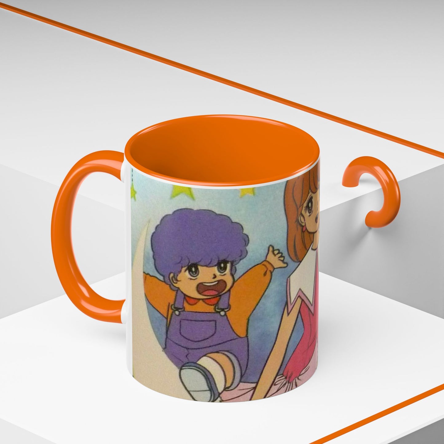 Tazza Kiss me Licia-Kawaii Girl & Cat Accent Coffee Mug – Cute Anime Retro Illustration (11/15oz)