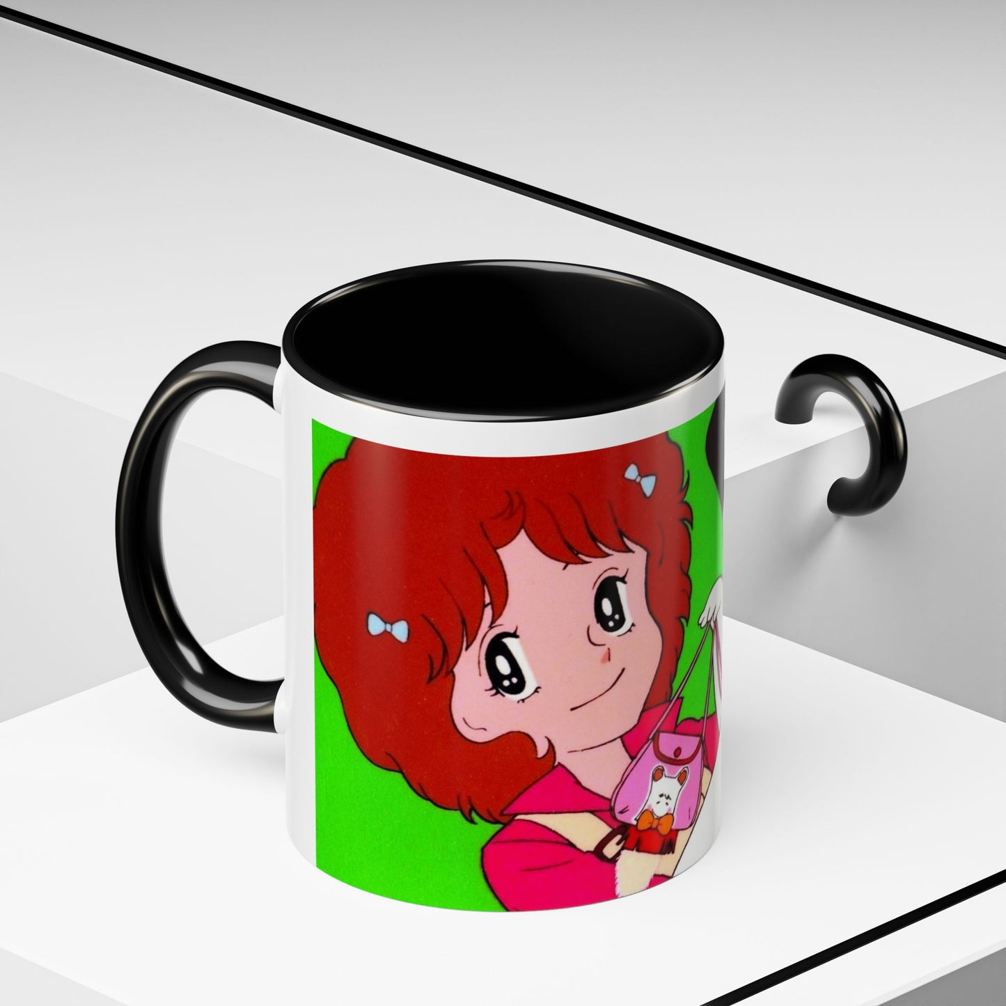 Spank tenero ribacuori Tazza — Whimsical Girl & Bunny Accent Coffee Mug