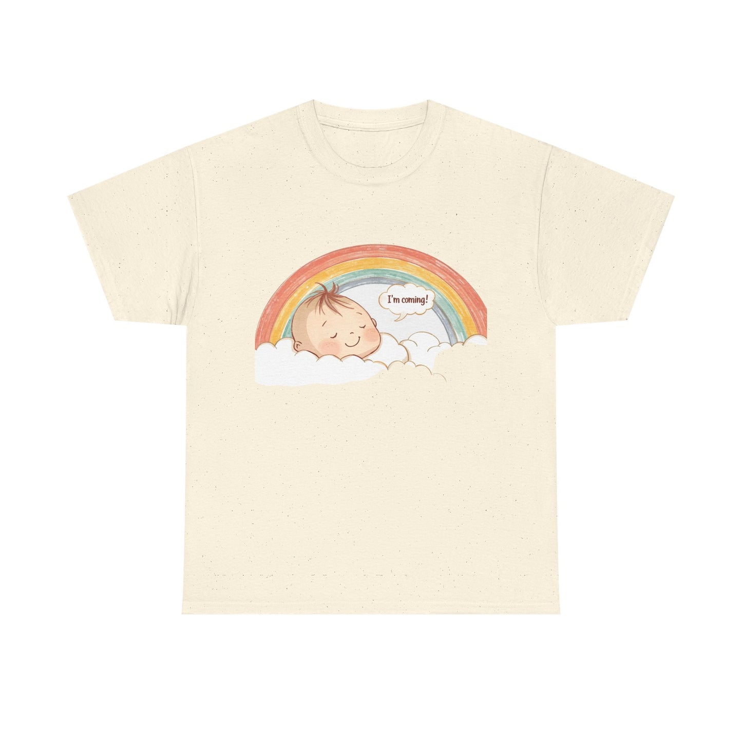 T-Shirt Premom Rainbow Baby I'M Coming