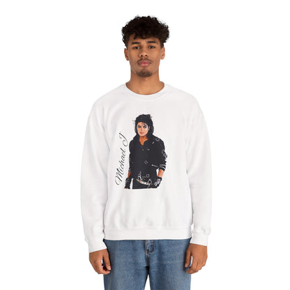 Felpa Michael J - Graphic Crewneck Sweatshirt — Retro Pop Icon Portrait