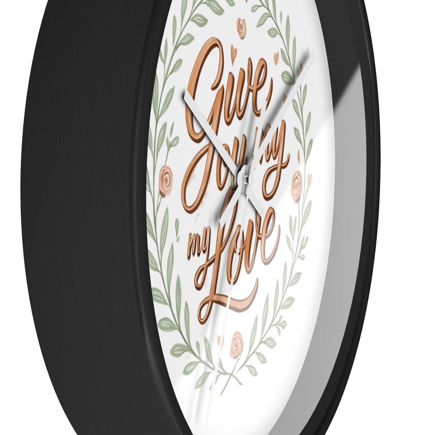 Orologio da parete romantico - GIVE YOU MY LOVE - Regalo per il mio amore, arredamento per la casa, regalo per lei, citazioni d'amore, regalo di nozze, decorazione per anniversario