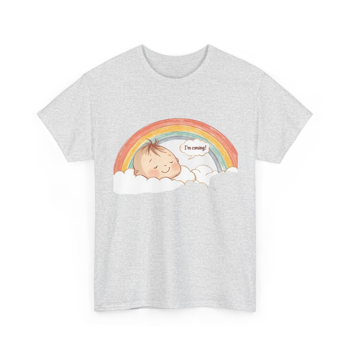 T-Shirt Premom Rainbow Baby I'M Coming