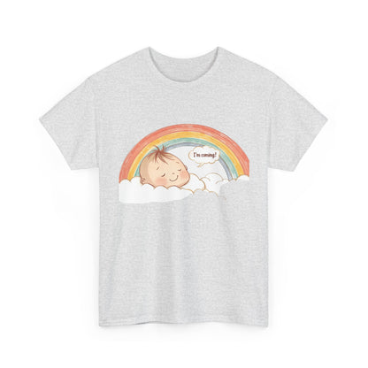 T-Shirt Premom Rainbow Baby I'M Coming