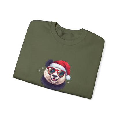 Felpa con buffo Panda natalizio Unisex | Regalo di Natale, Abbigliamento per le feste, Capi essenziali comodi, Girocollo unisex, Felpa carina