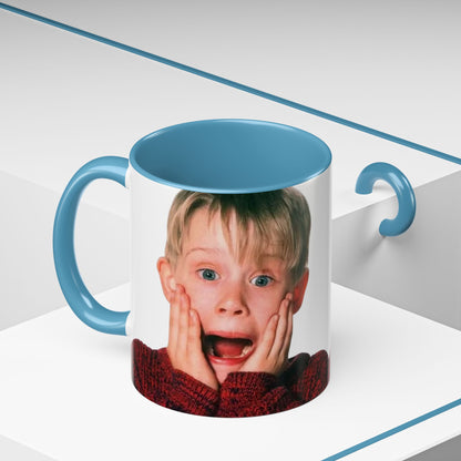 Tazza KEVIN - Home Alone Inspired Accent Coffee Mug — Funny Kid Surprise Face (11/15 oz)