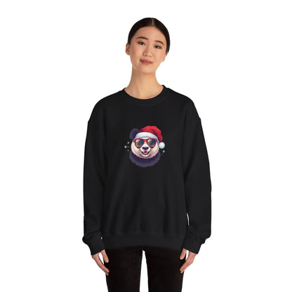 Felpa con buffo Panda natalizio Unisex | Regalo di Natale, Abbigliamento per le feste, Capi essenziali comodi, Girocollo unisex, Felpa carina