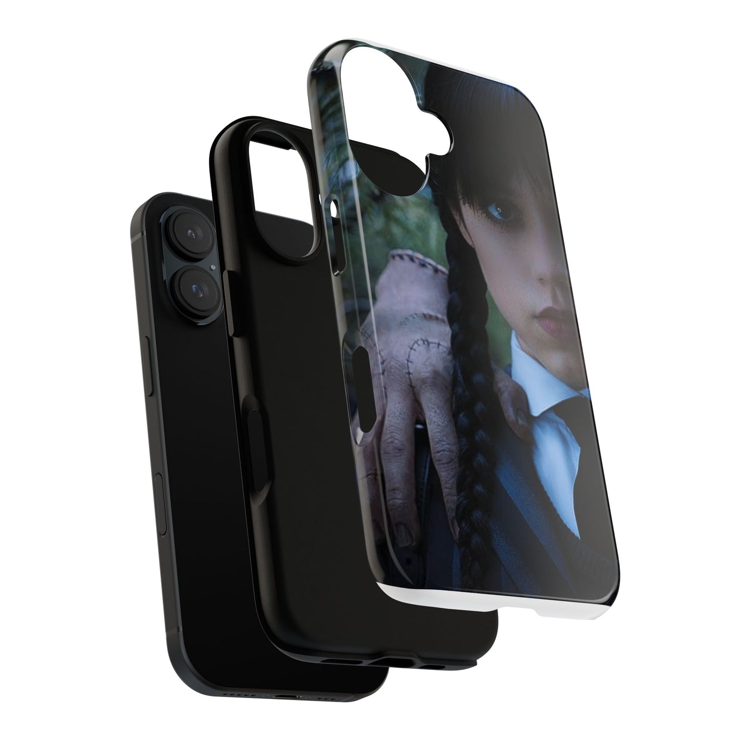 Mercoledì - Gothic Schoolgirl Phone Case — Dark Portrait Protective Tough Case