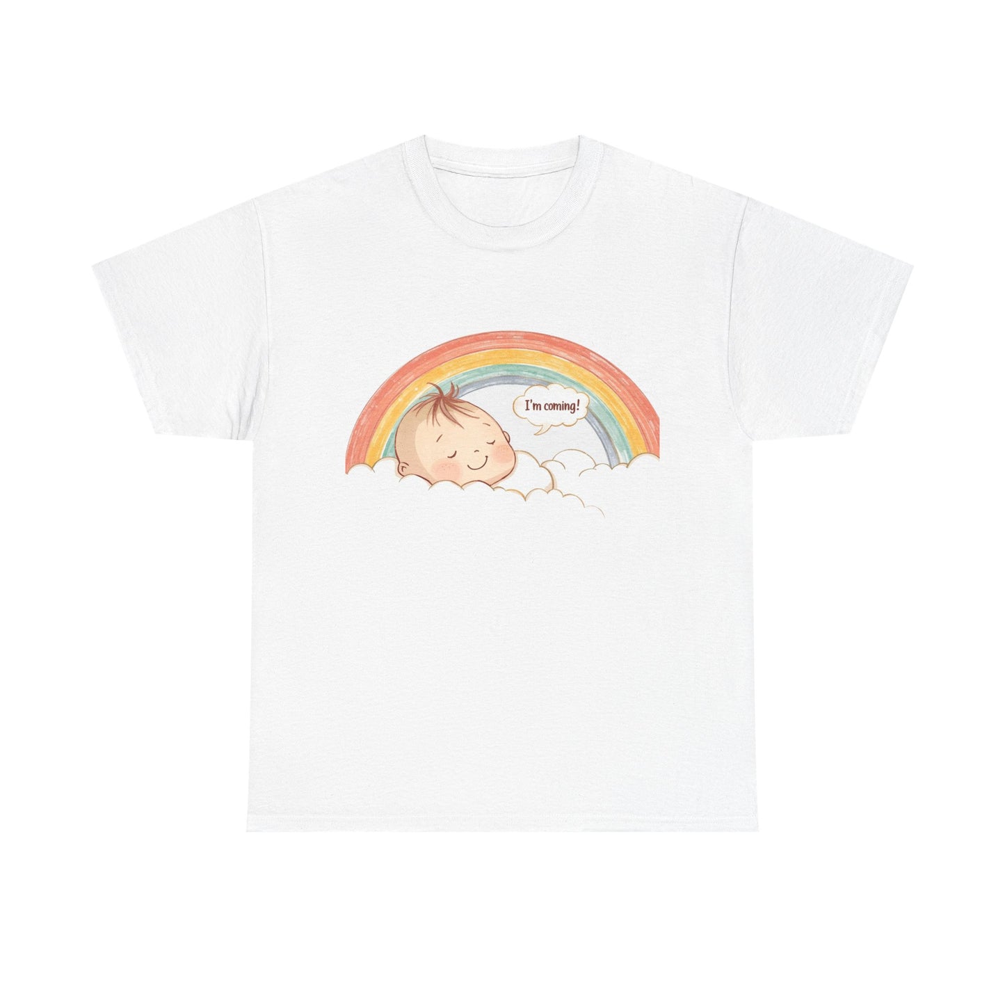 T-Shirt Premom Rainbow Baby I'M Coming