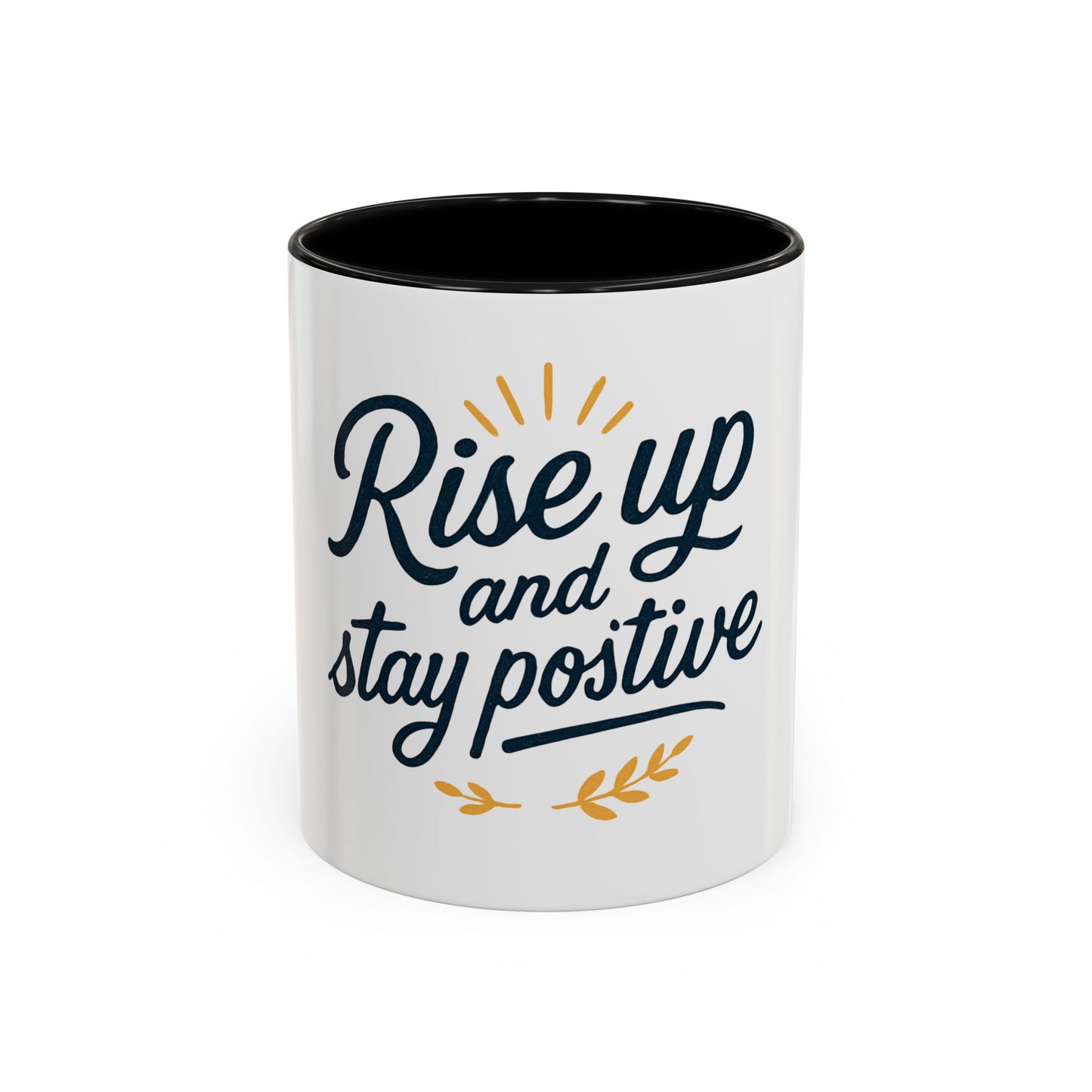 Tazza da caffè motivazionale, bicchieri motivazionali, tazza "Rise Up and Stay Positive" IDEA REGALO