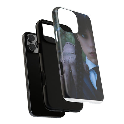 Mercoledì - Gothic Schoolgirl Phone Case — Dark Portrait Protective Tough Case