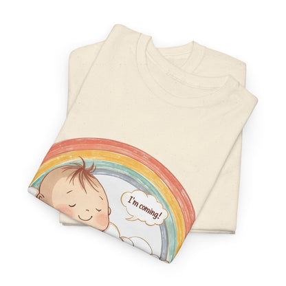 T-Shirt Premom Rainbow Baby I'M Coming
