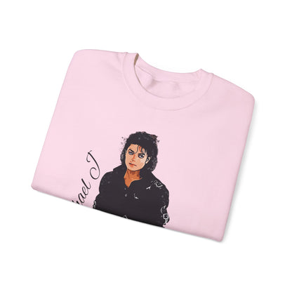 Felpa Michael J - Graphic Crewneck Sweatshirt — Retro Pop Icon Portrait