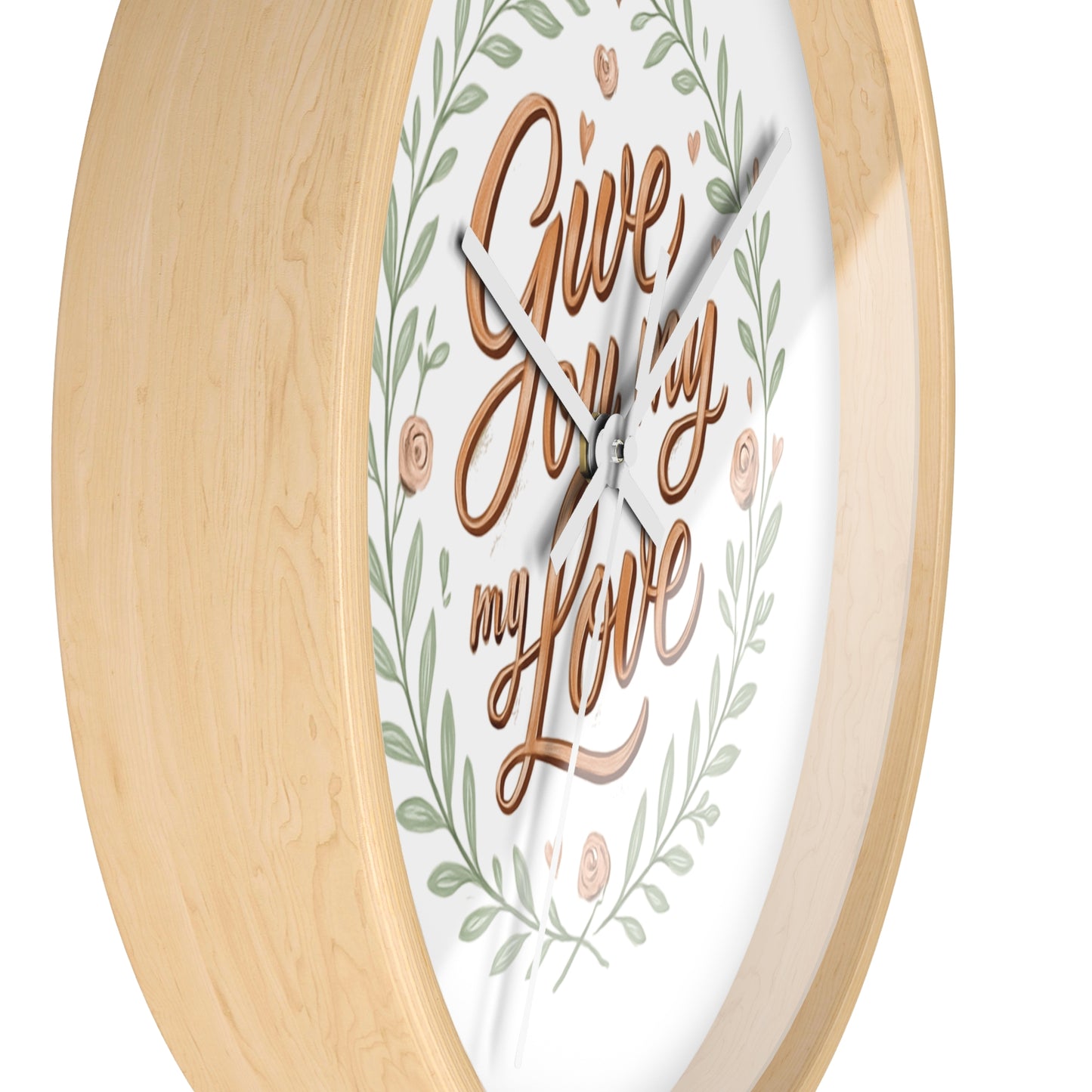 Orologio da parete romantico - GIVE YOU MY LOVE - Regalo per il mio amore, arredamento per la casa, regalo per lei, citazioni d'amore, regalo di nozze, decorazione per anniversario