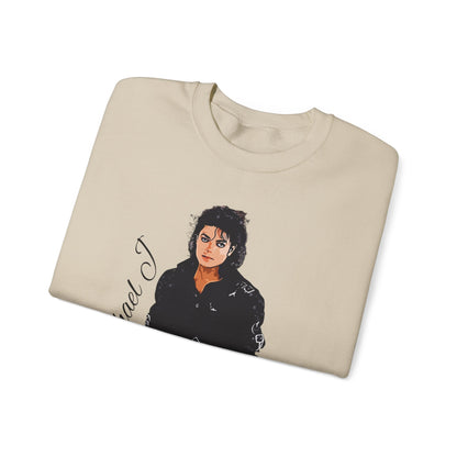 Felpa Michael J - Graphic Crewneck Sweatshirt — Retro Pop Icon Portrait