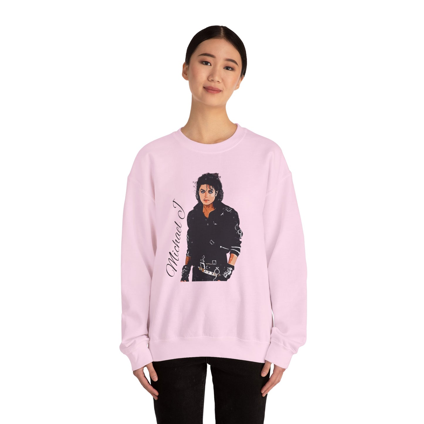 Felpa Michael J - Graphic Crewneck Sweatshirt — Retro Pop Icon Portrait