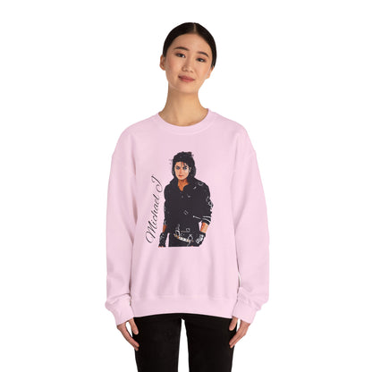 Felpa Michael J - Graphic Crewneck Sweatshirt — Retro Pop Icon Portrait
